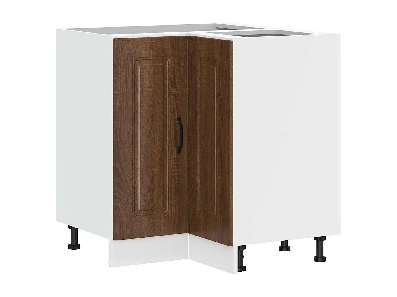 Armoire d'angle de cuisine Kalmar chêne marron bois ingénierie