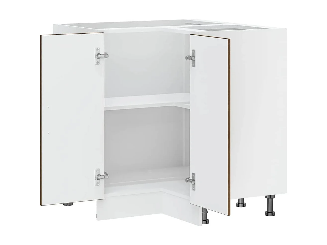 Armoire d'angle de cuisine Kalmar chêne marron bois ingénierie