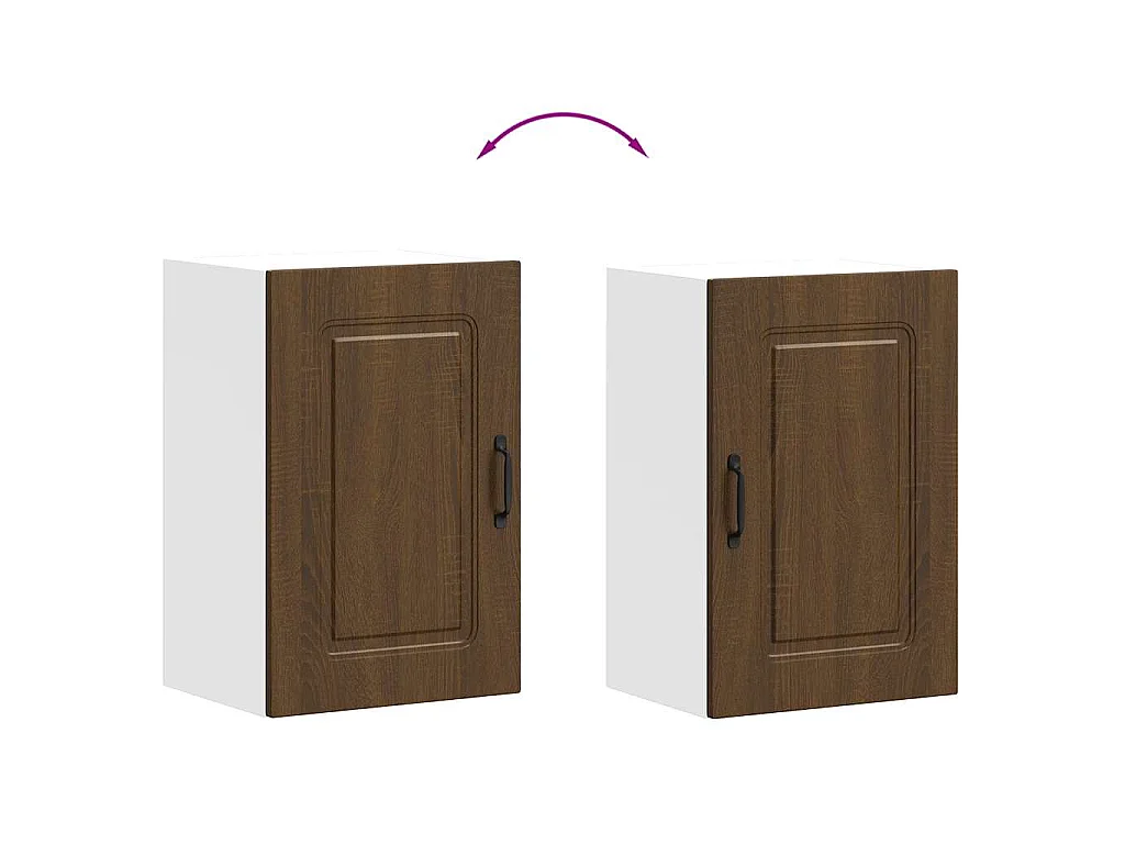 Armoire murale de cuisine Kalmar chêne marron bois d'ingénierie
