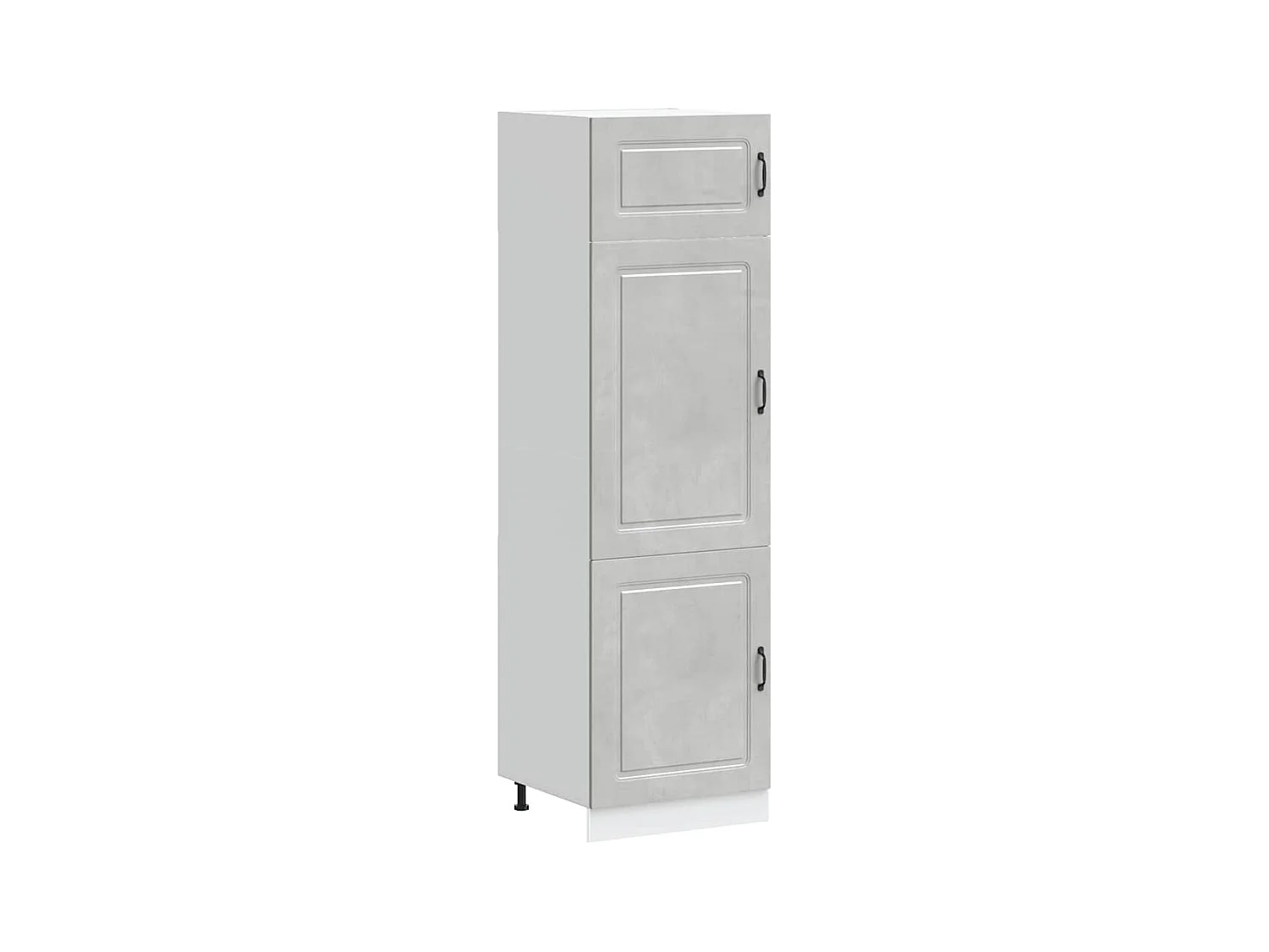 Armoire de cuisine Kalmar gris béton bois d'ingénierie