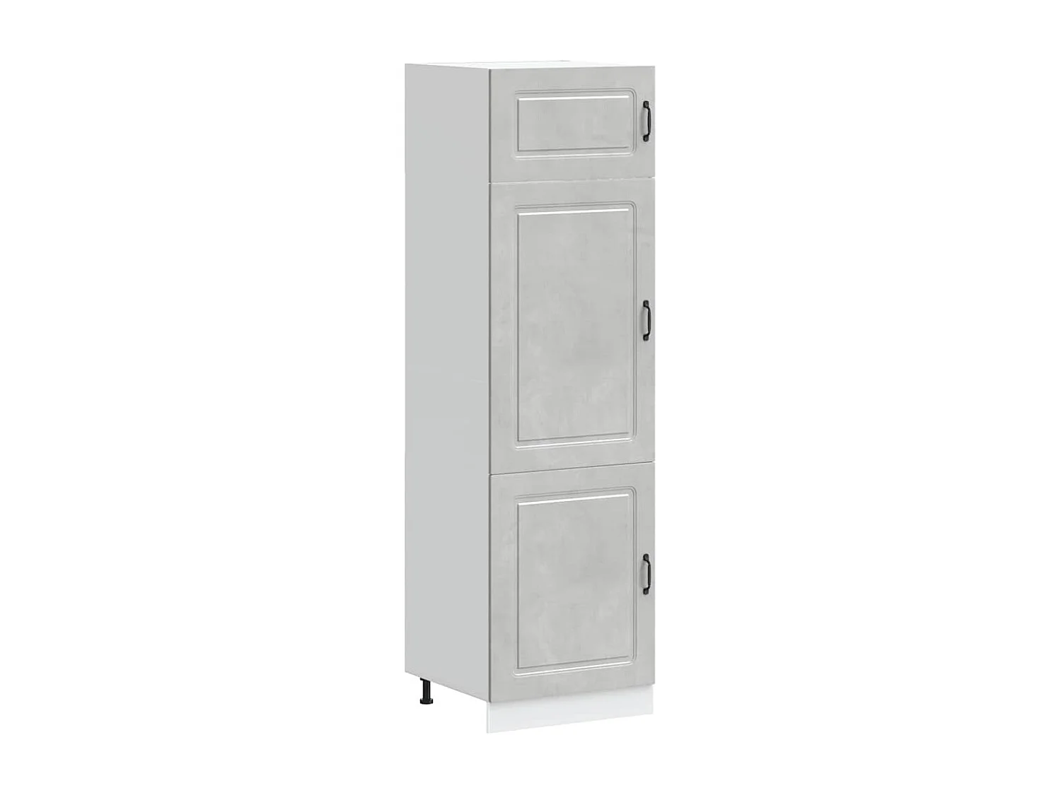 Armoire de cuisine Kalmar gris béton bois d'ingénierie