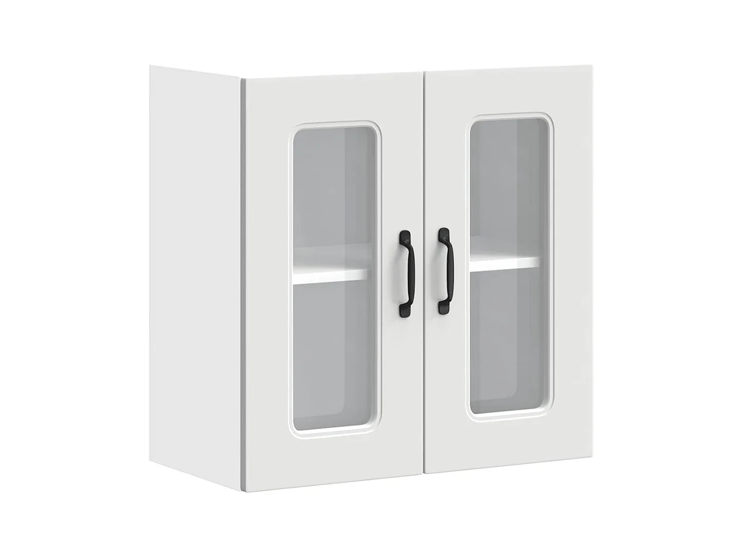 Armoire murale de cuisine avec porte en verre Kalmar blanc