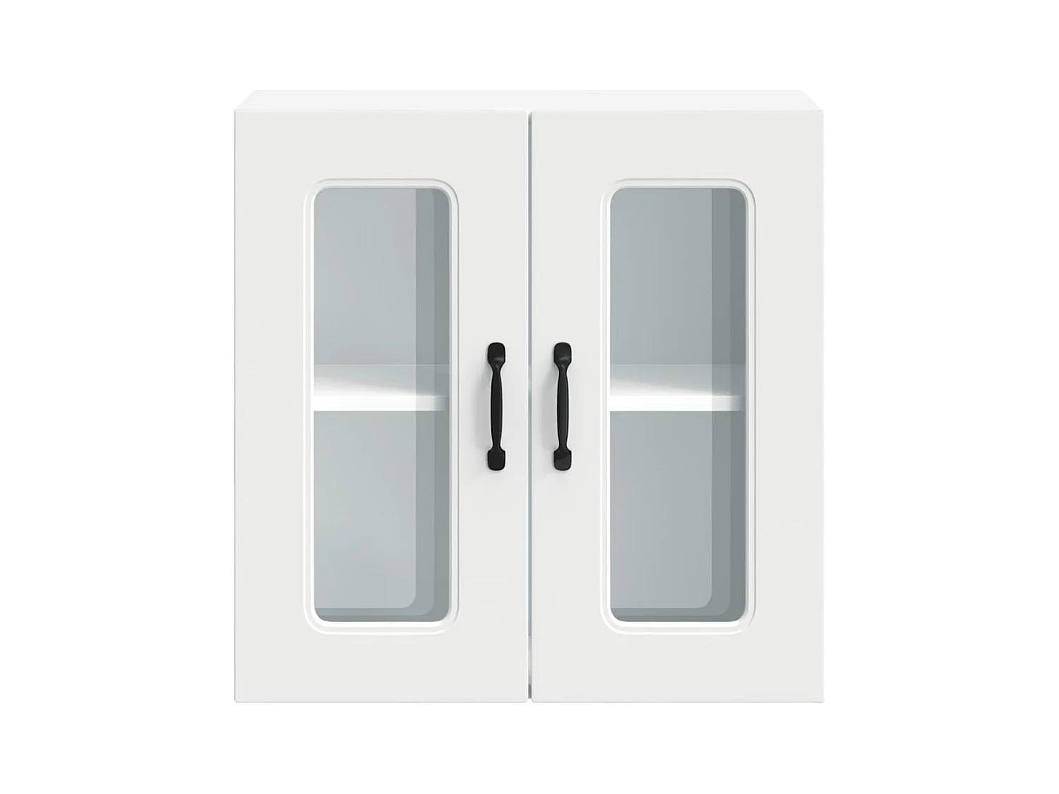 Armoire murale de cuisine avec porte en verre Kalmar blanc