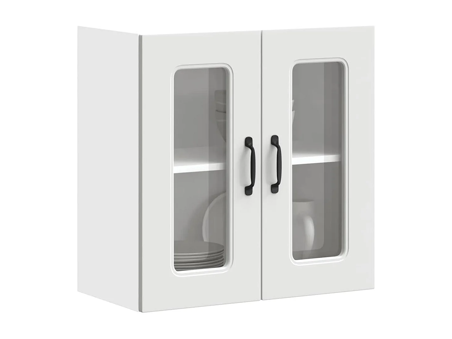 Armário de parede de cozinha porta vidro Kalmar branca