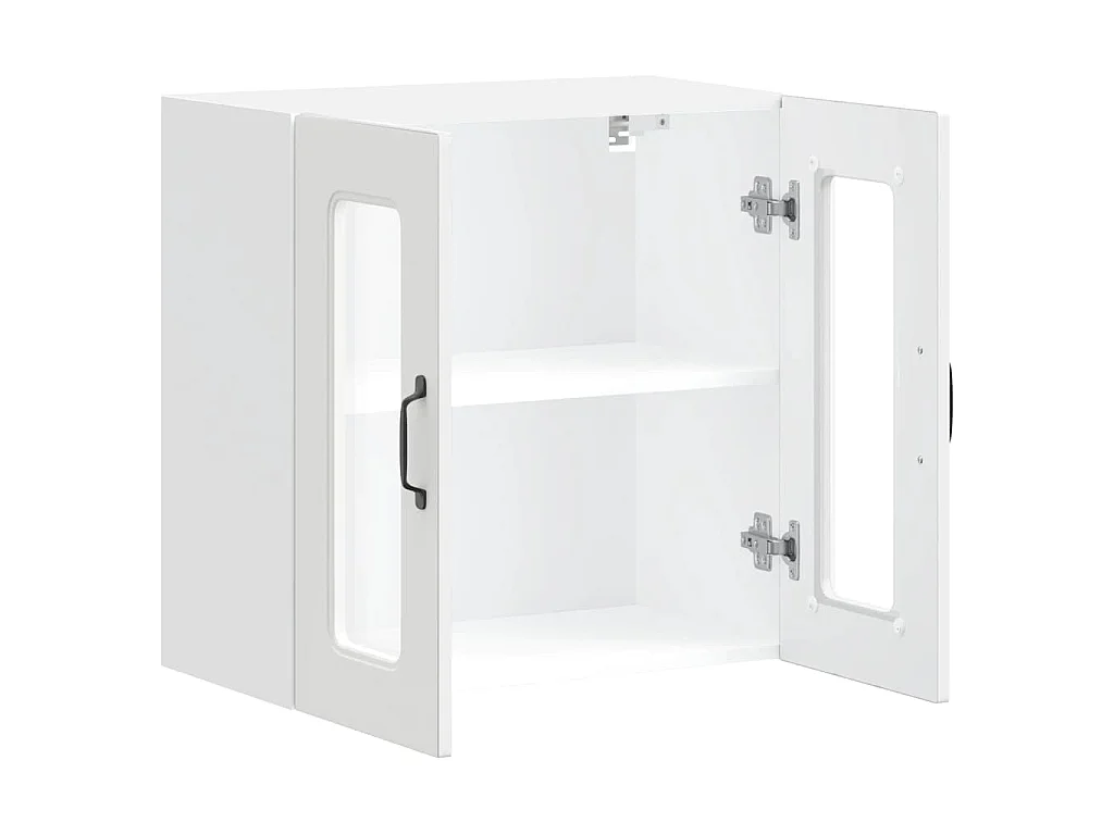 Armoire murale de cuisine avec porte en verre Kalmar blanc