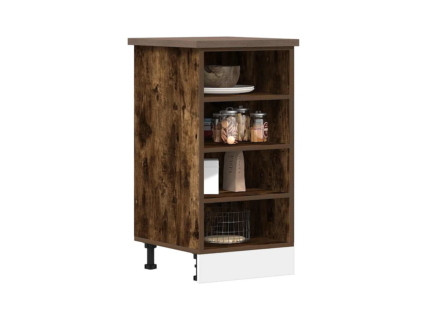 Meuble bas "Riga" Chêne fumé 40 x 44,5 x 81,5 cm Bois d'ingénierie