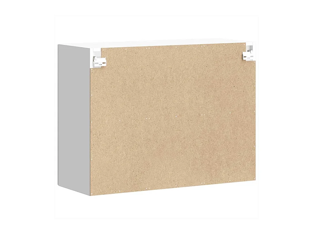 Küchen-Hängeschrank mit Glastür Lucca Weiß Holzwerkstoff