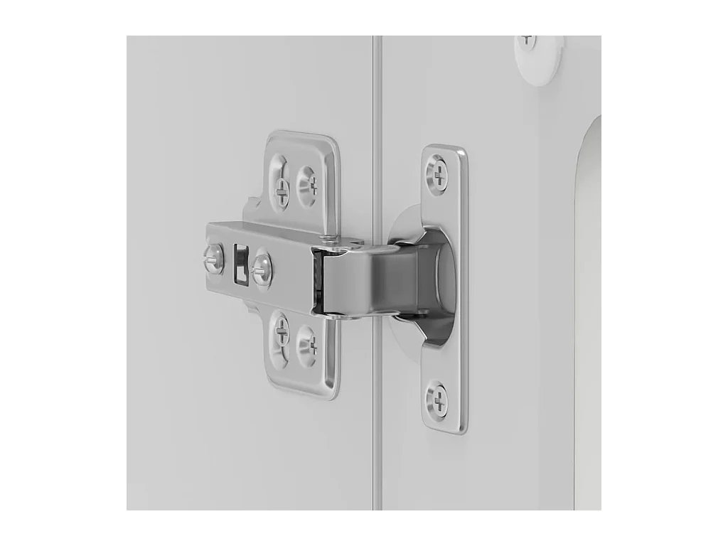 Küchen-Hängeschrank mit Glastür Lucca Weiß Holzwerkstoff