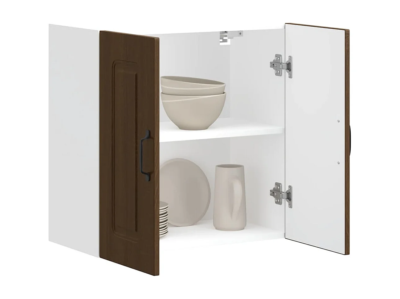 Armoire murale de cuisine Kalmar chêne marron bois d'ingénierie