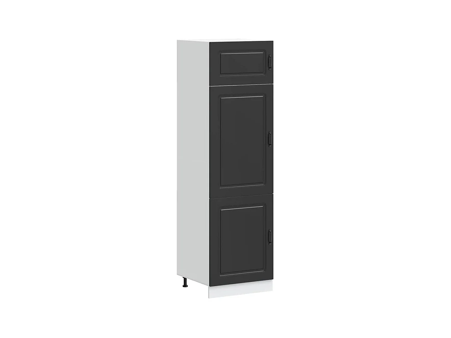 Armoire de cuisine Kalmar noir bois d'ingénierie