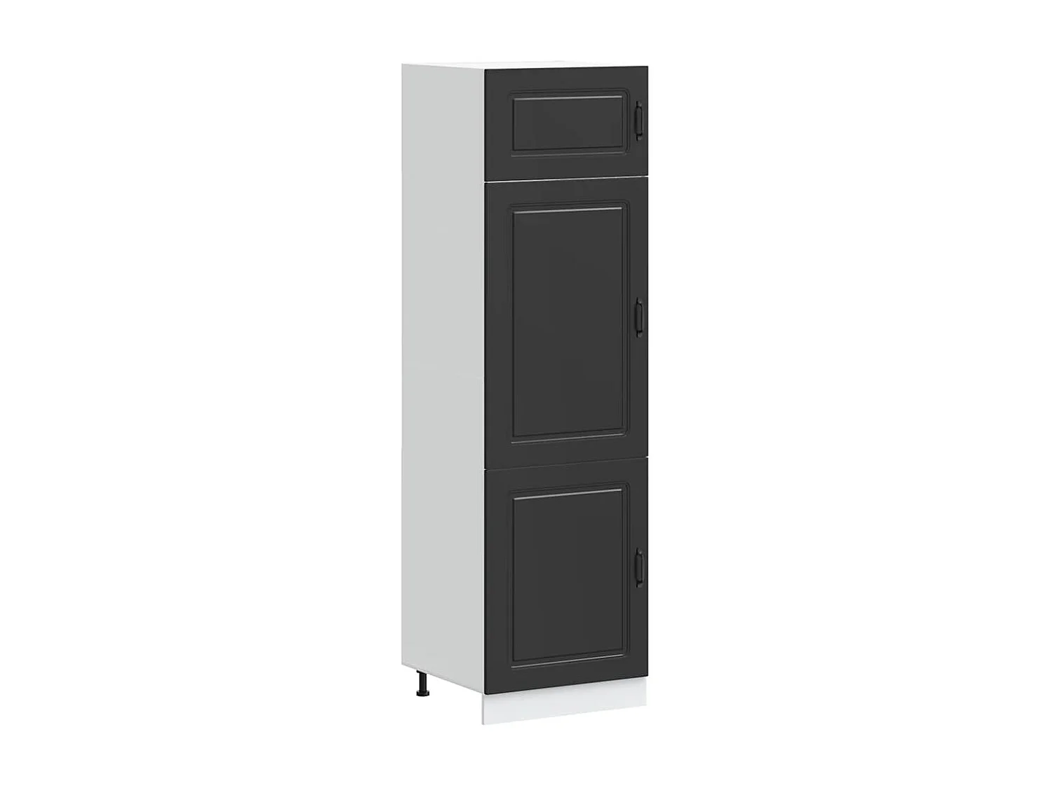 Armoire de cuisine Kalmar noir bois d'ingénierie