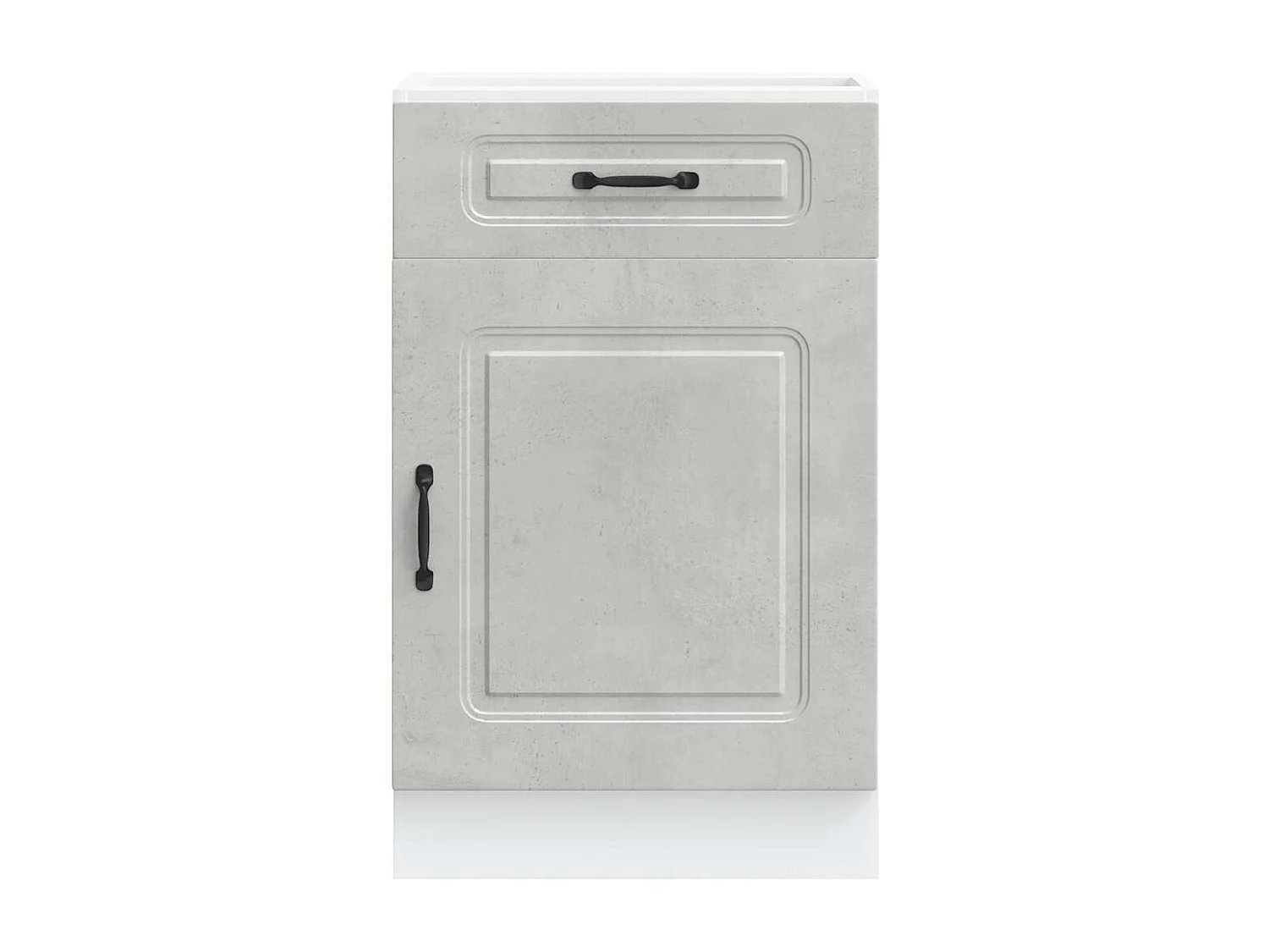 Armoire de cuisine Kalmar gris béton bois d'ingénierie