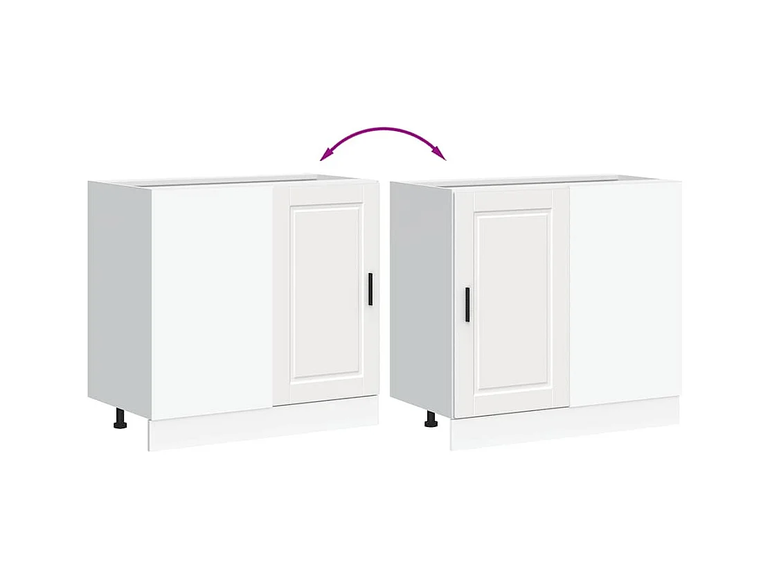 Armoire de cuisine Porto blanc bois d'ingénierie