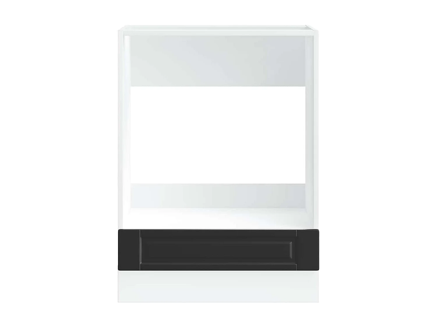 Armoire à four Porto noir bois d'ingénierie