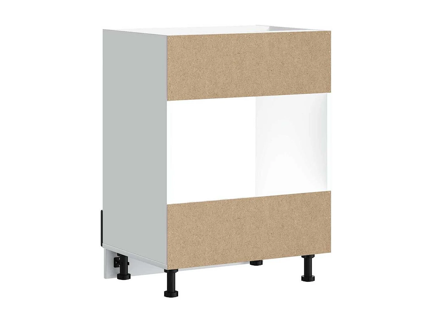 Armoire à four Porto noir bois d'ingénierie