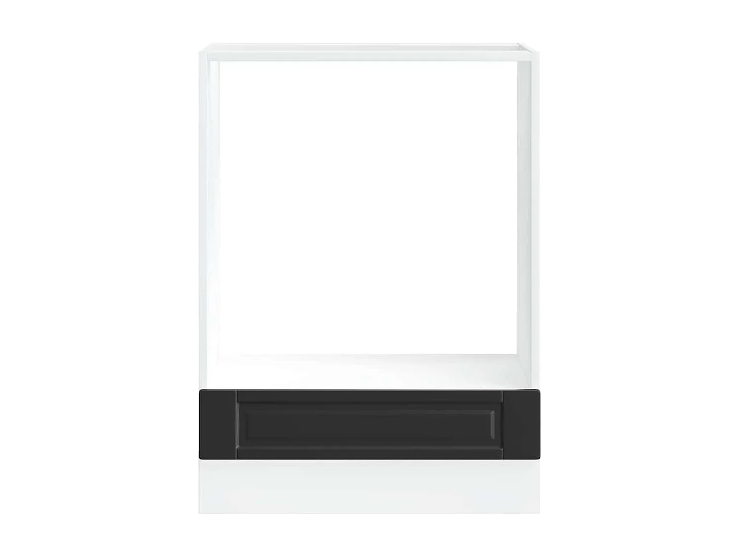 Armoire à four Porto noir bois d'ingénierie