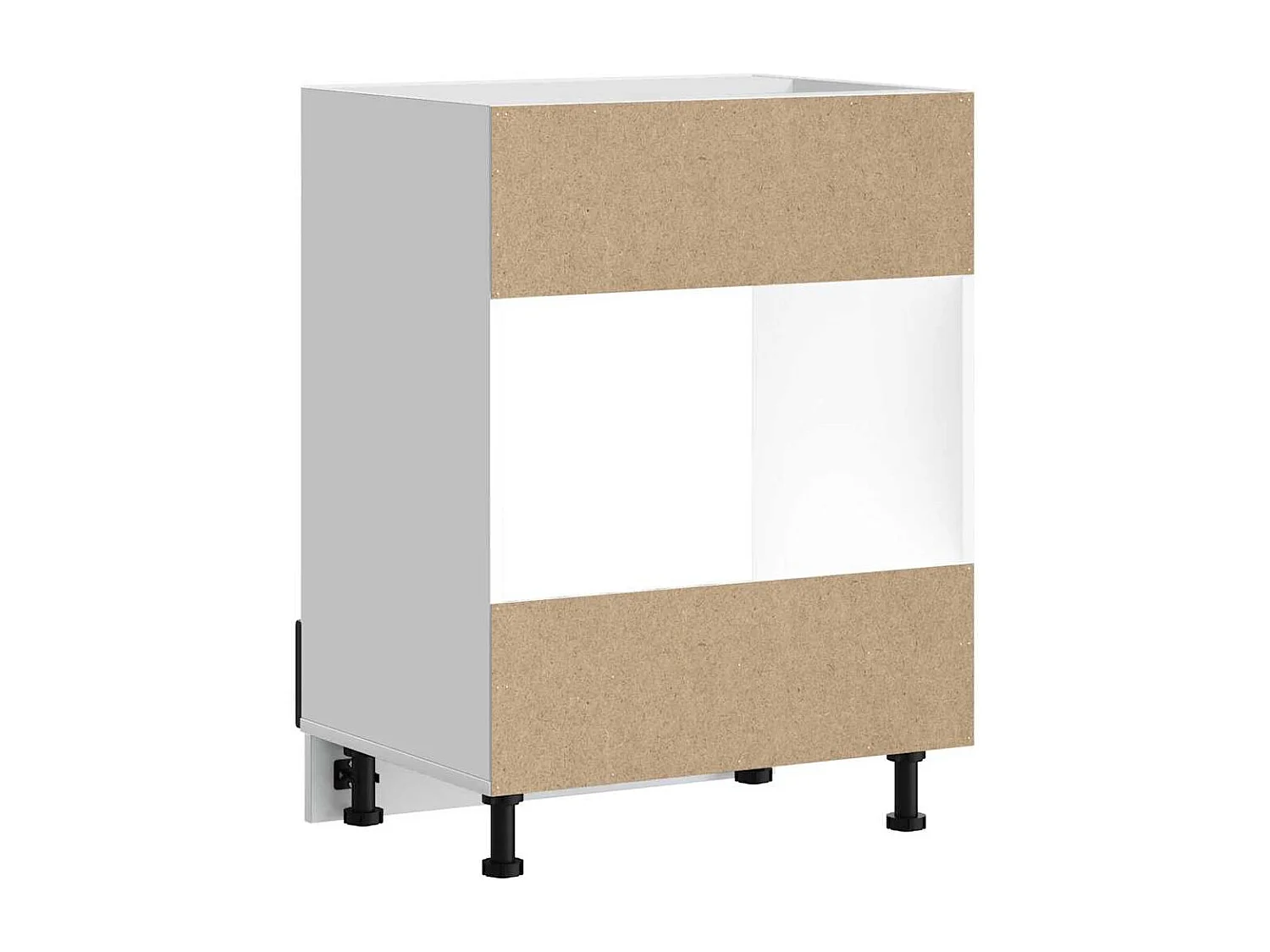 Armoire à four Porto noir bois d'ingénierie