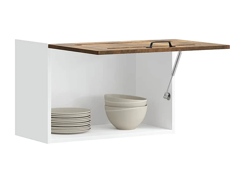 Keukenwandkast Kalmar bewerkt hout gerookt eikenkleurig