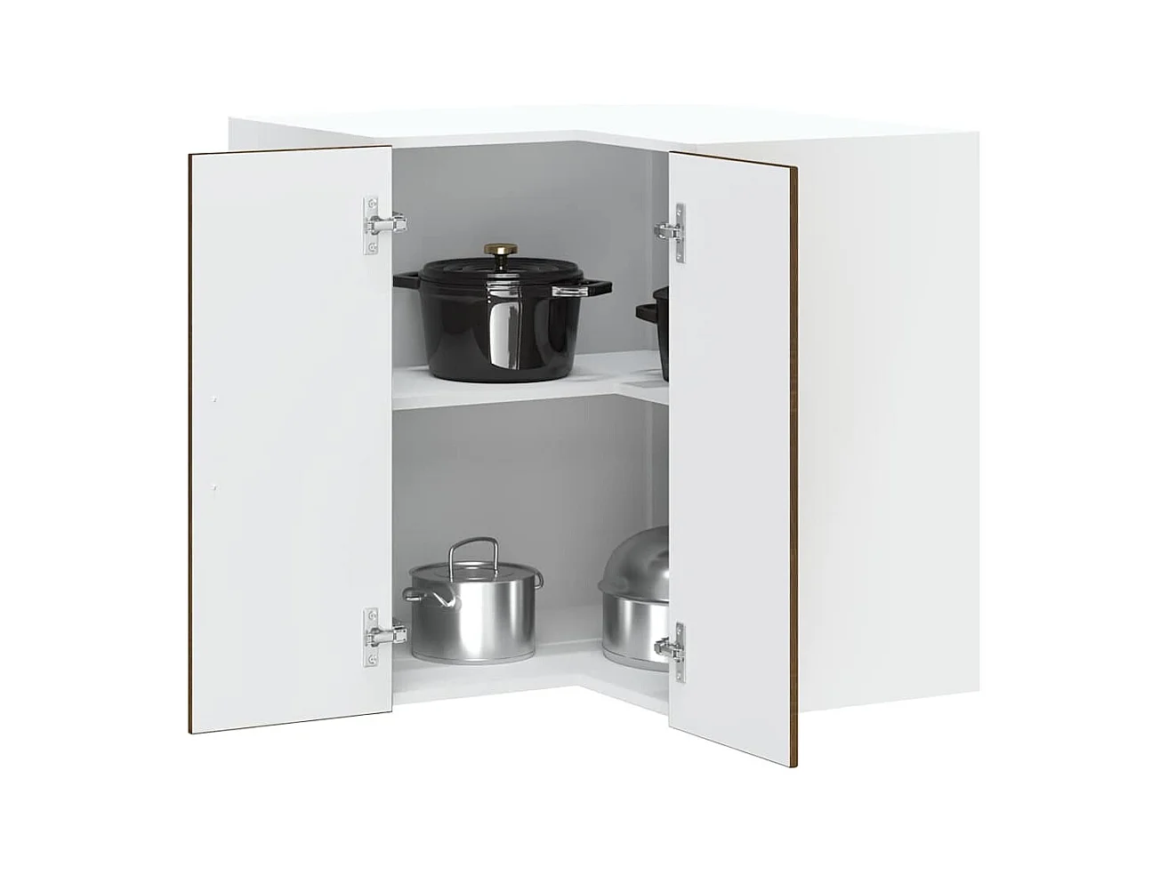 Armoire murale d'angle de cuisine Kalmar chêne marron