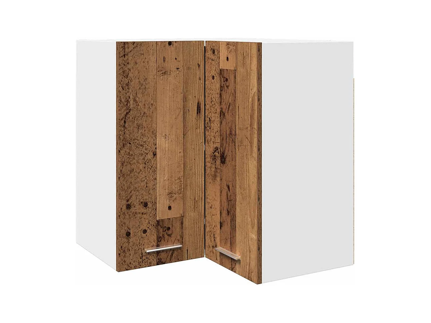 Hanghoekkast Lyon 57x57x60 cm bewerkt hout oud houtkleurig