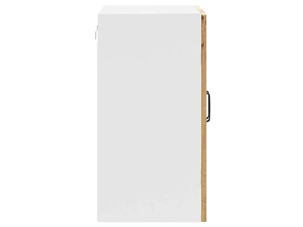 Armoire murale de cuisine avec porte vitrée "Kalmar" Chêne artisanal Bois d'ingénierie