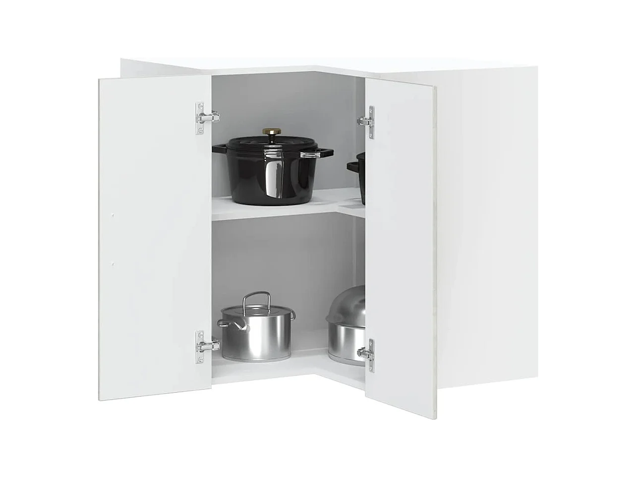 Armoire murale d'angle de cuisine Kalmar gris béton
