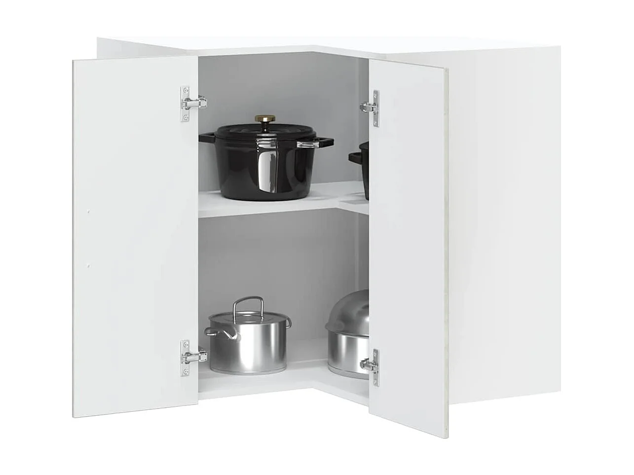 Armoire murale d'angle de cuisine Kalmar gris béton