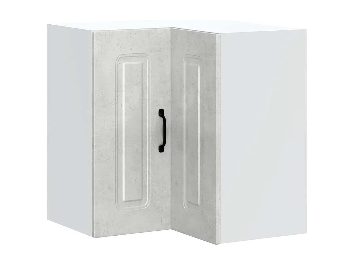 Armoire murale d'angle de cuisine Kalmar gris béton