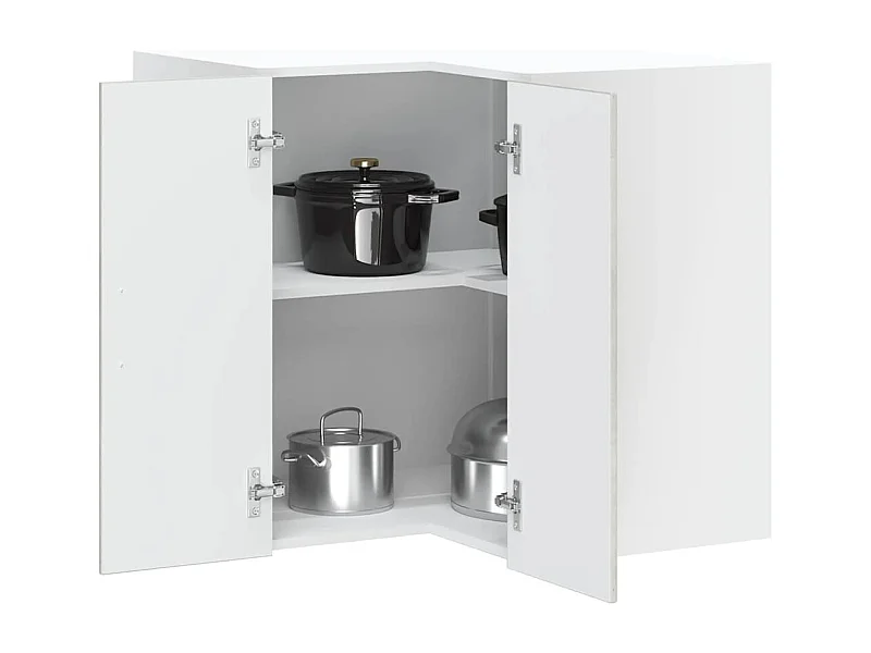 Armoire murale d'angle de cuisine Kalmar gris béton