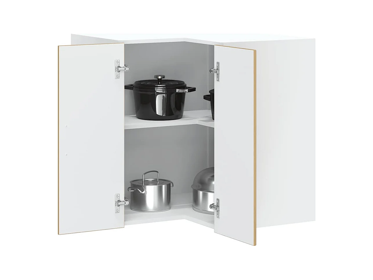 Keukenwandhoekkast Kalmar bewerkt hout artisanaal eikenkleur