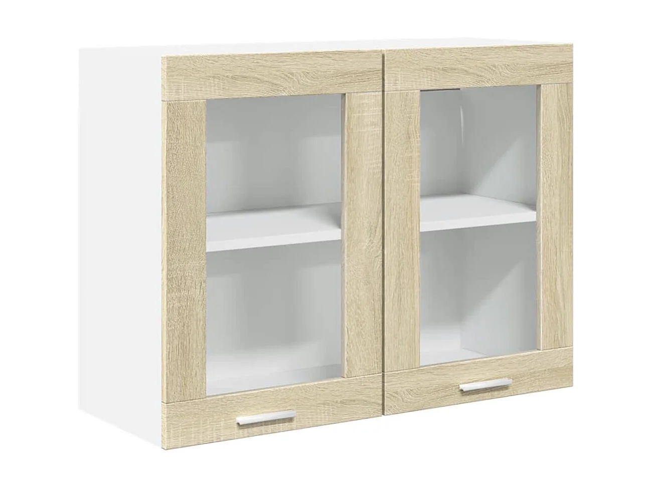 Vitrine suspendue "Lyon" Chêne Sonoma 80 x 31 x 60 cm Bois d'ingénierie