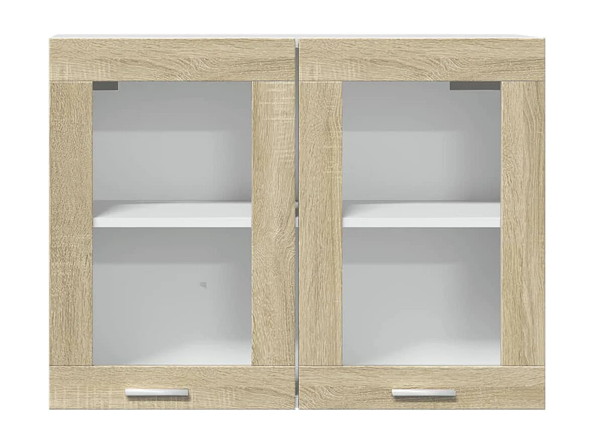Vitrine suspendue "Lyon" Chêne Sonoma 80 x 31 x 60 cm Bois d'ingénierie