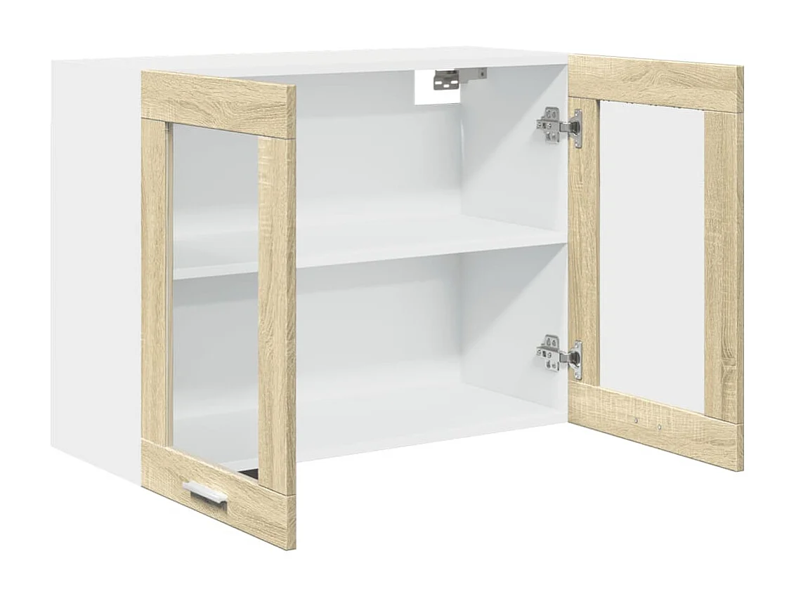 Vitrine suspendue "Lyon" Chêne Sonoma 80 x 31 x 60 cm Bois d'ingénierie