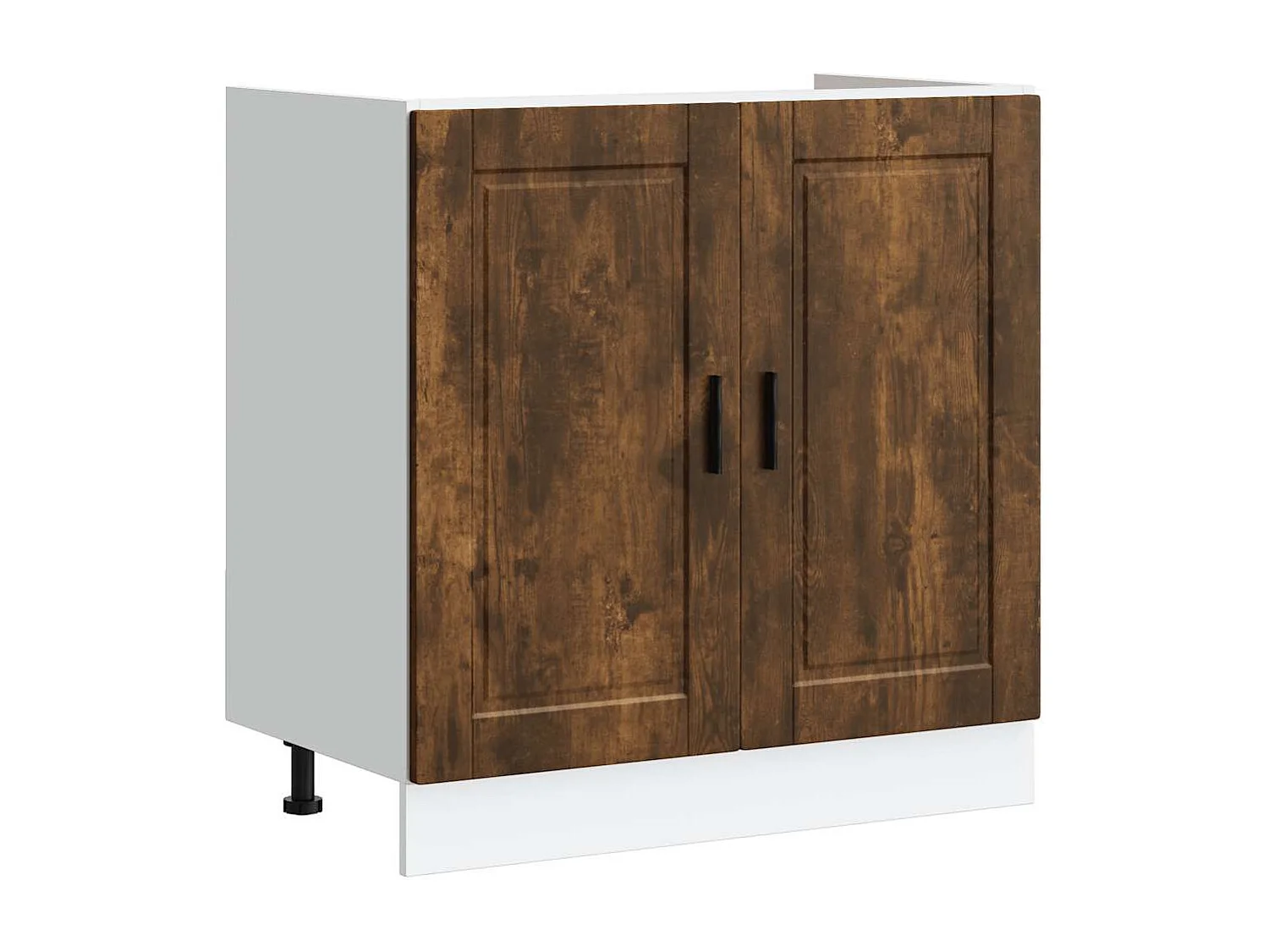 Spoelbakonderkast Porto 80x46x81,5cm bewerkt hout gerookt eiken