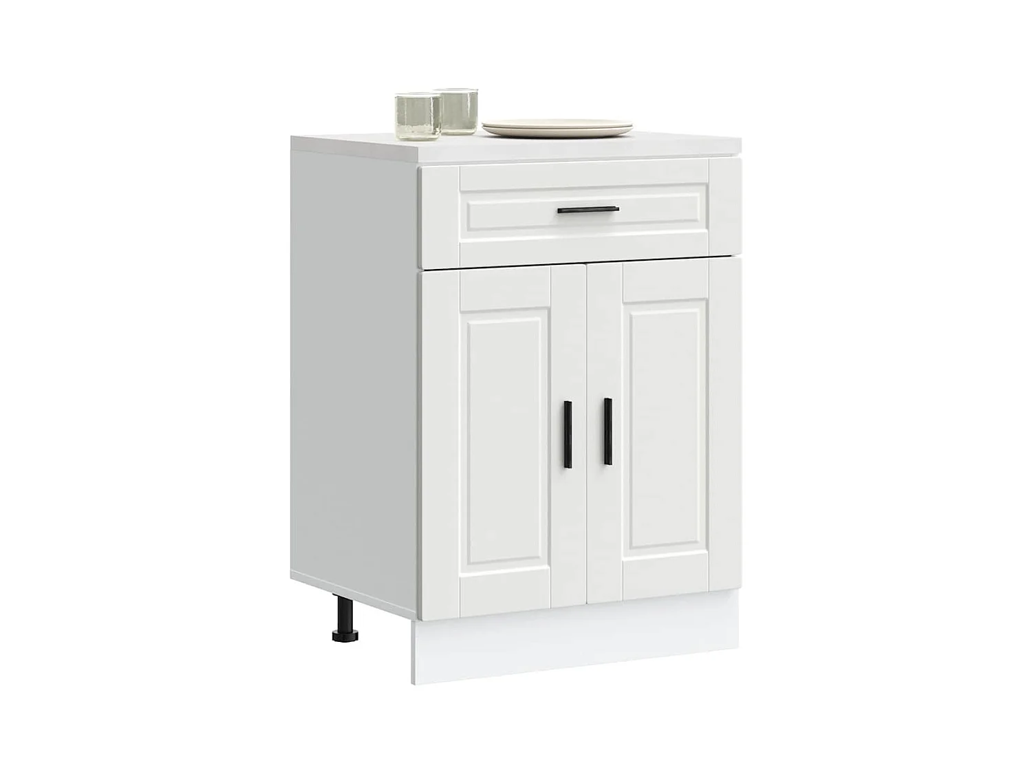 Armoire de cuisine Porto blanc bois d'ingénierie