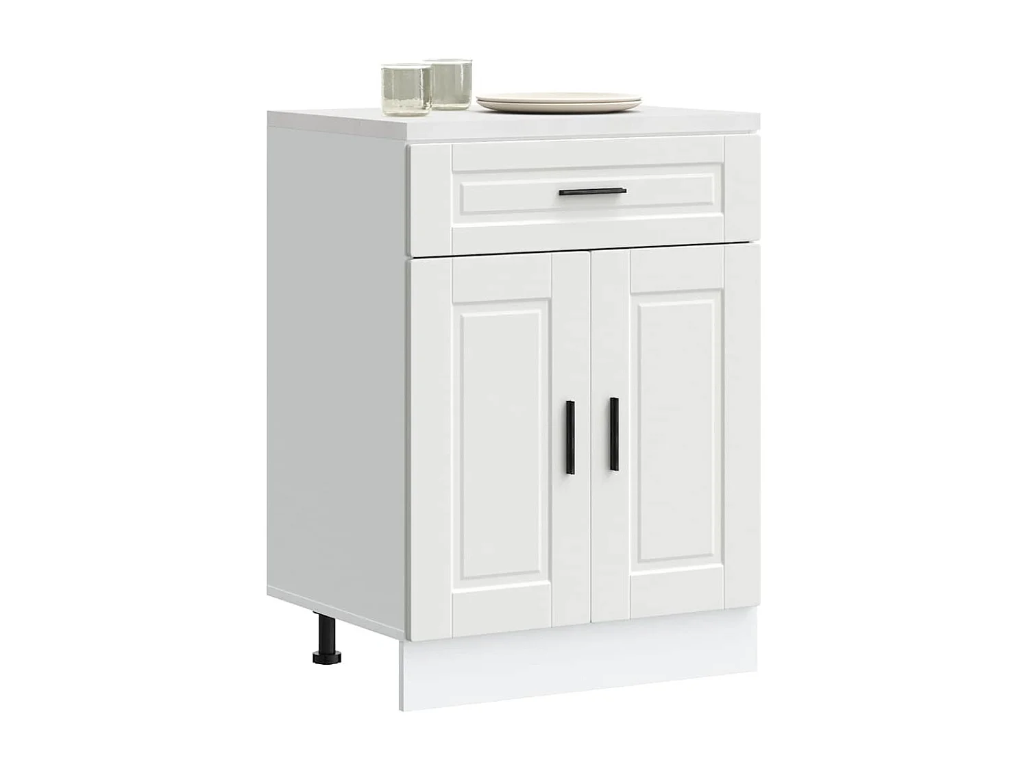 Armoire de cuisine Porto blanc bois d'ingénierie