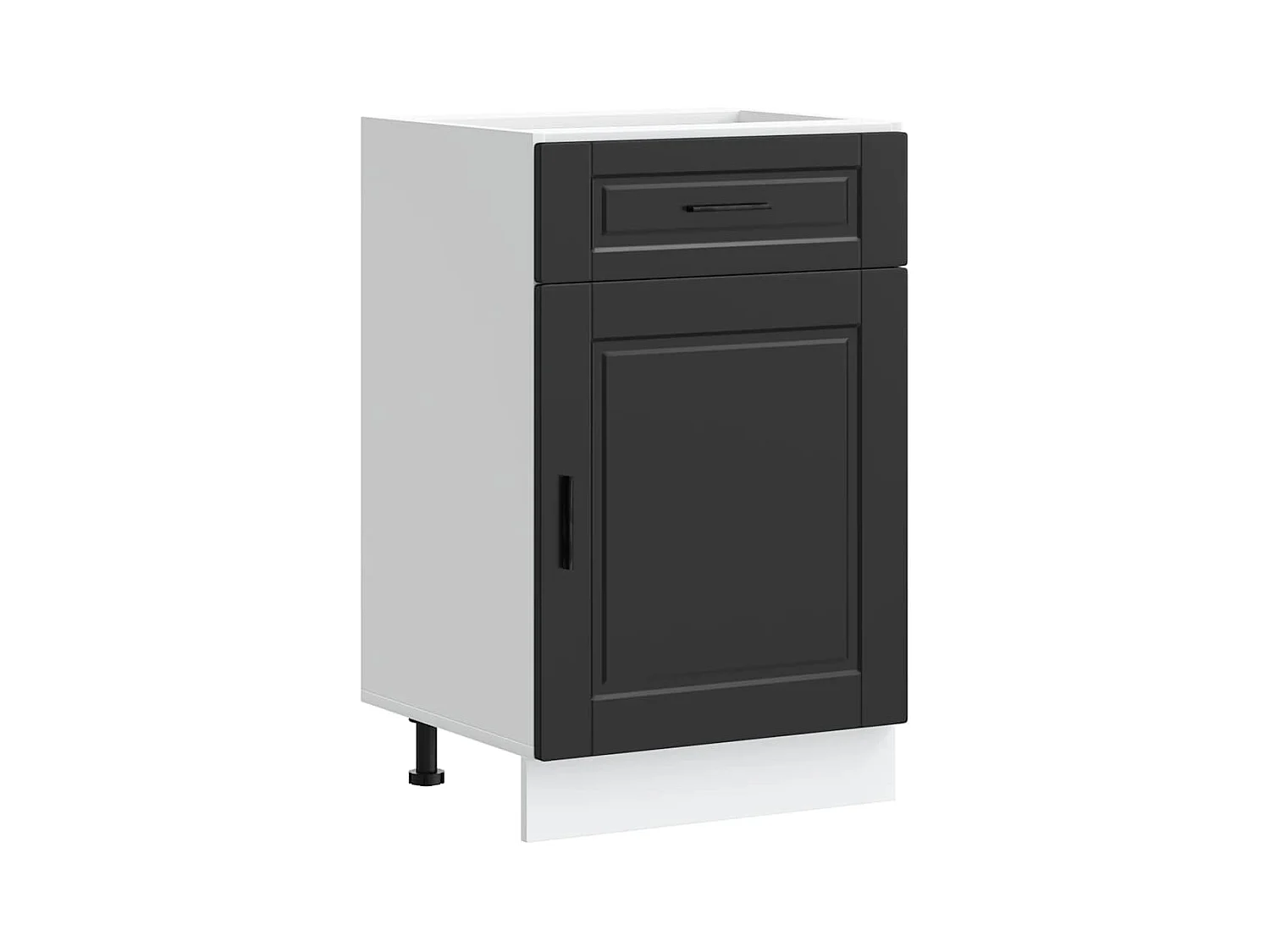 Armoire de cuisine Porto noir bois d'ingénierie