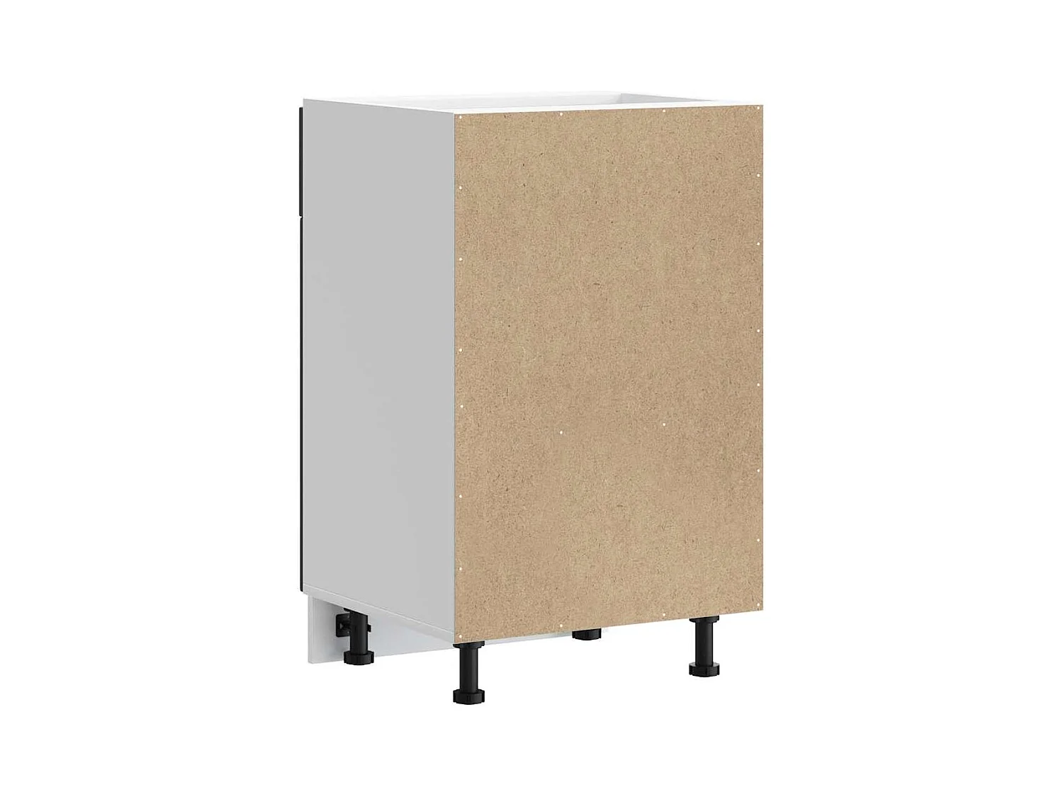 Armoire de cuisine Porto noir bois d'ingénierie