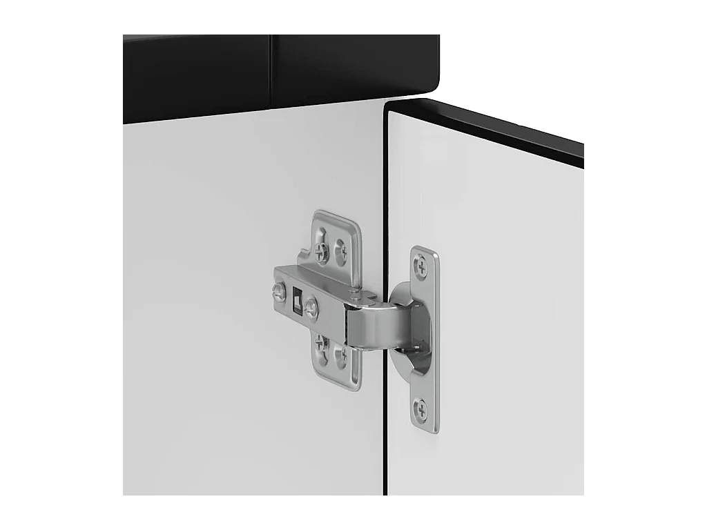 Armoire de cuisine Porto noir bois d'ingénierie