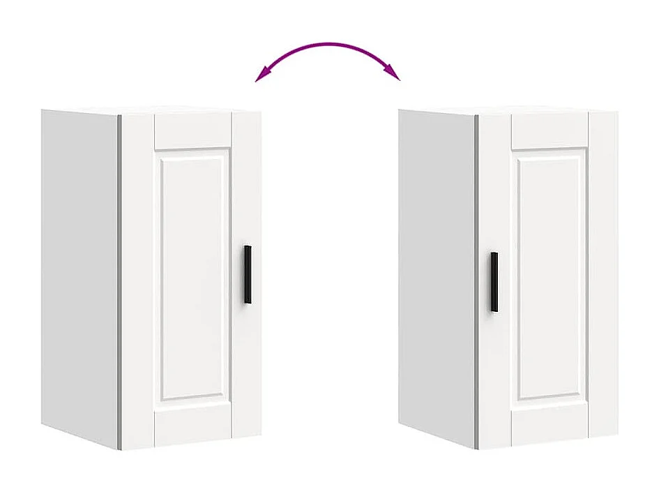 Armoire murale de cuisine Porto blanc bois d'ingénierie