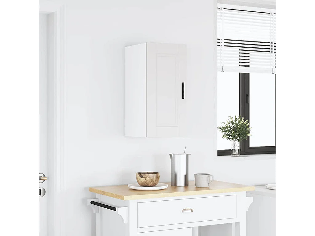 Armoire murale de cuisine Porto blanc bois d'ingénierie