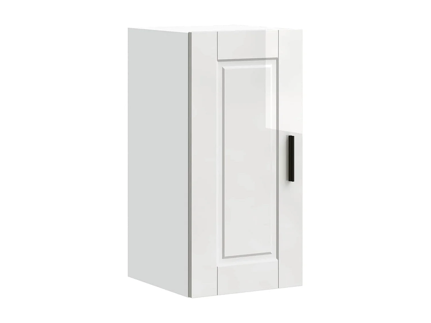 Armoire murale de cuisine Porto blanc brillant bois ingénierie