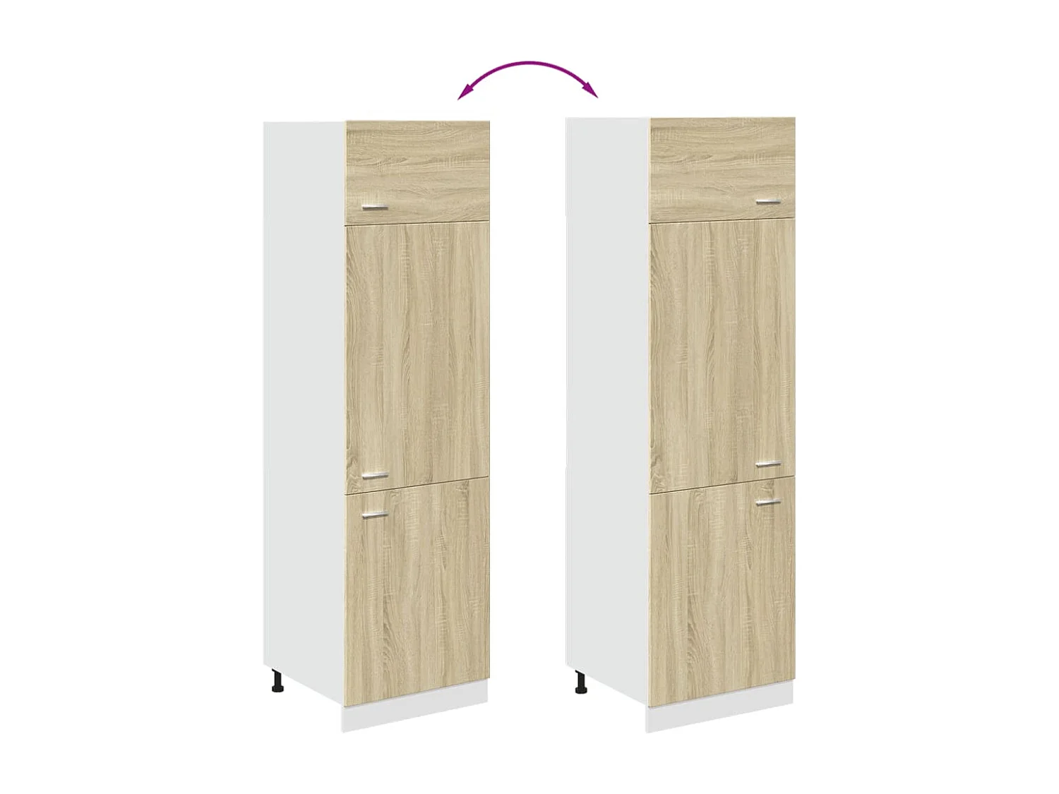 Mobile per Frigo “Lyon” Rovere Sonoma 60x57x207 cm