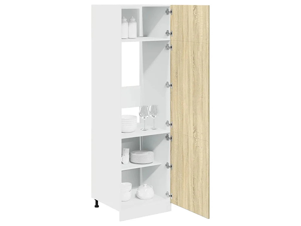 Armoire réfrigérée "Lyon" Chêne Sonoma 60 x 57 x 207 cm Bois d'ingénierie