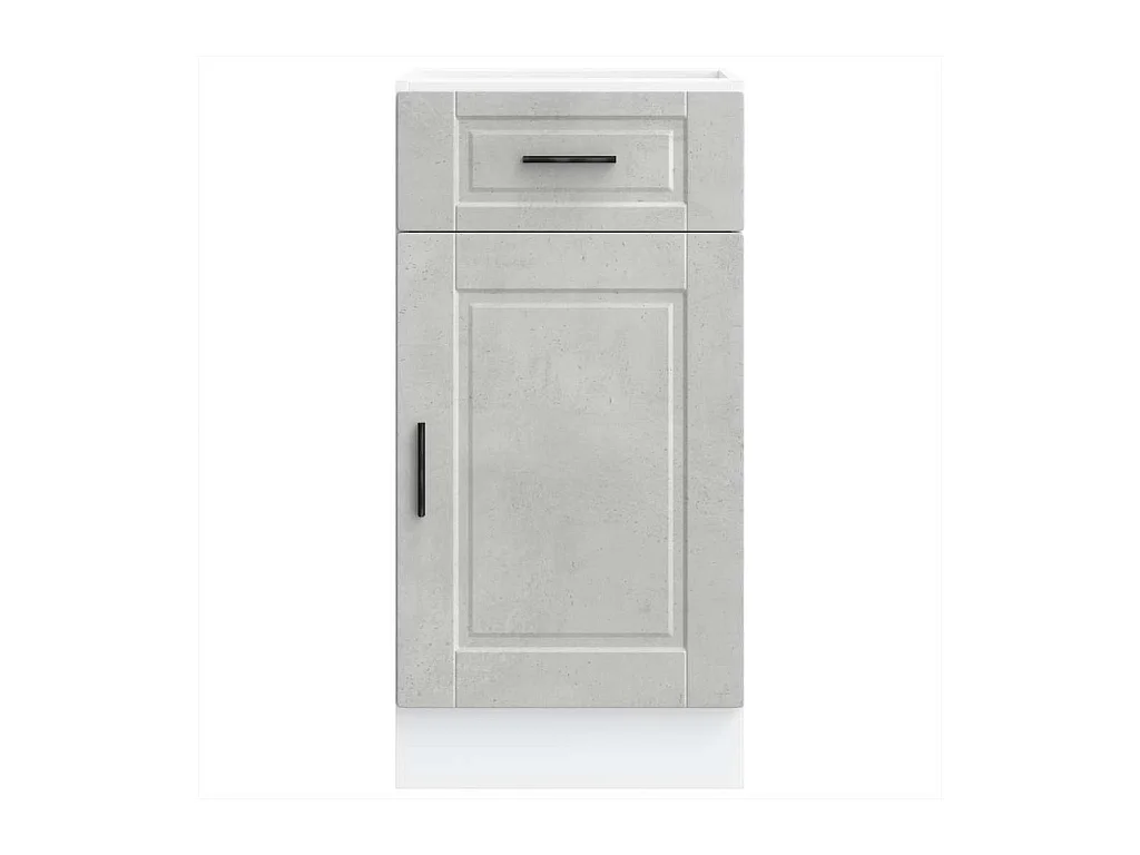 Onderkast "Porto" bewerkt hout betongrijs