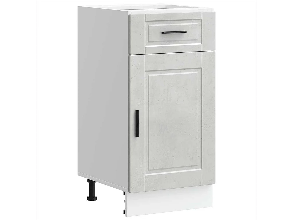 Armário base cozinha Porto derivados madeira cinzento cimento