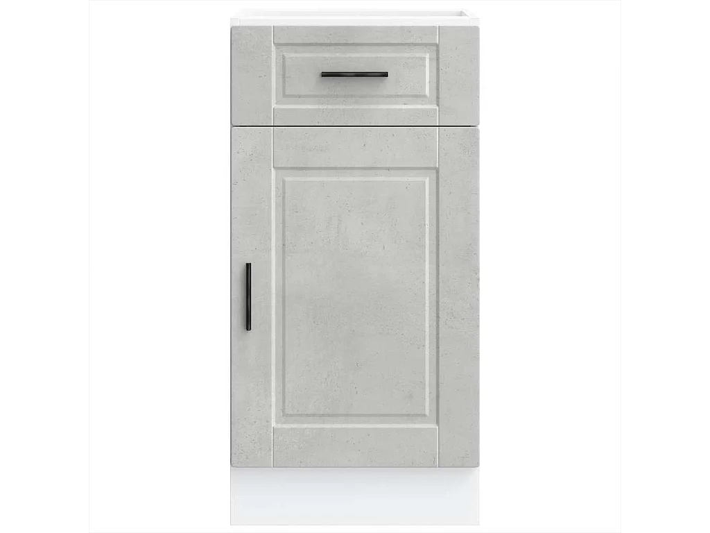 Armário base cozinha Porto derivados madeira cinzento cimento