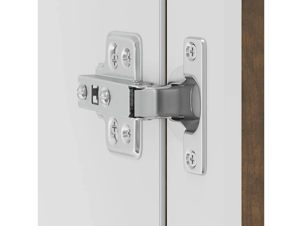 Armoire murale de cuisine avec porte en verre Porto chêne fumé