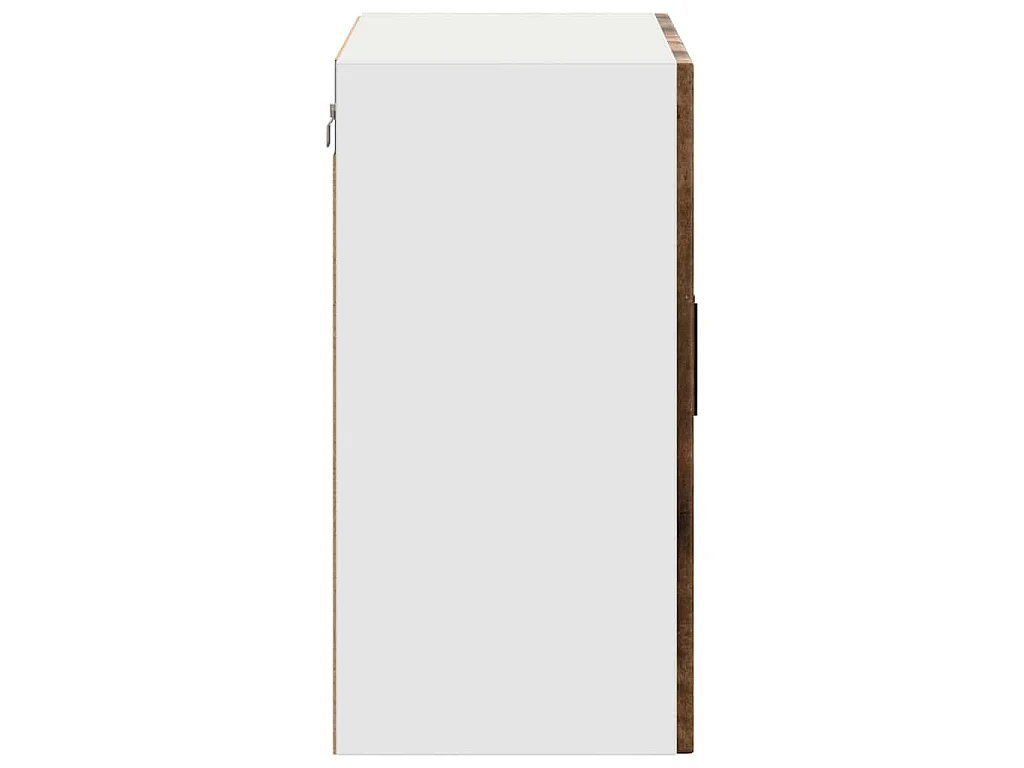 Armoire murale de cuisine avec porte en verre Porto chêne fumé
