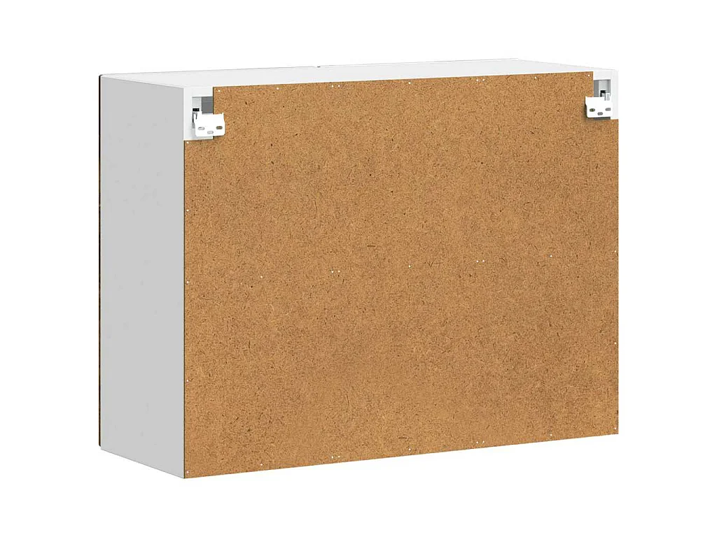 Armoire murale de cuisine avec porte en verre Porto chêne fumé